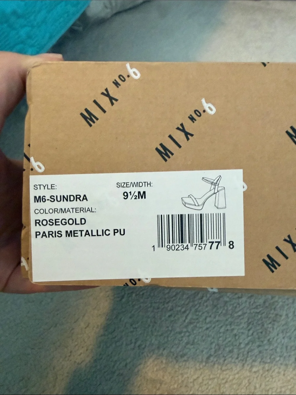NWT Mix No.6 9.5 rose gold platform sandals